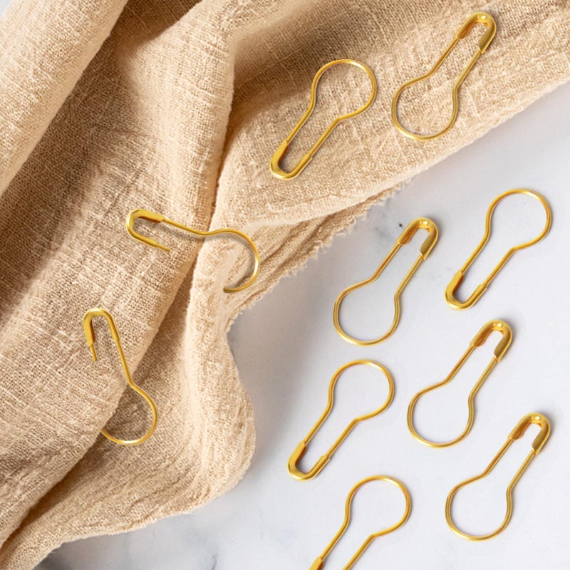 SBYURE 1000 Pieces 22mm/0.87 Inch Clothing Tag Pins Metal Gourd Safety Pins Bulb Pin Calabash Pin Bead Needle for DIY Craft Home Accessories,Golden - Image 5